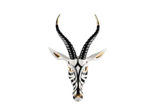 Antelope mask. Black and gold