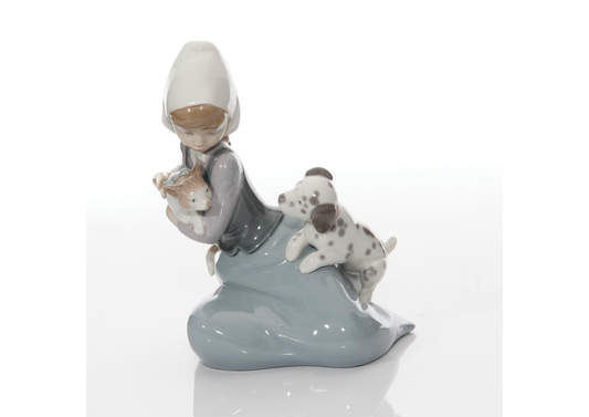 Lladro Dog and Cat