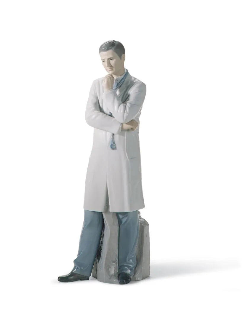 Male Doctor Figurine. Fair skin