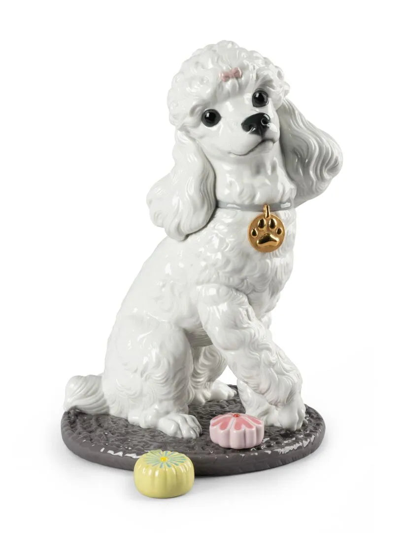 Poodle with Mochis Dog Figurine