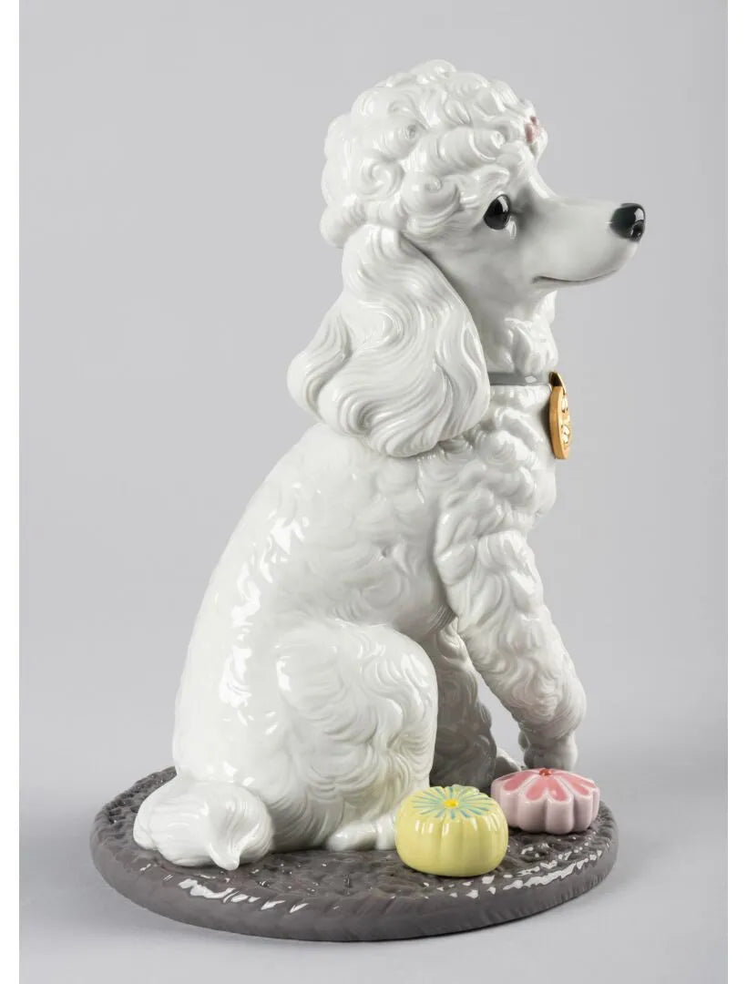 Poodle with Mochis Dog Figurine