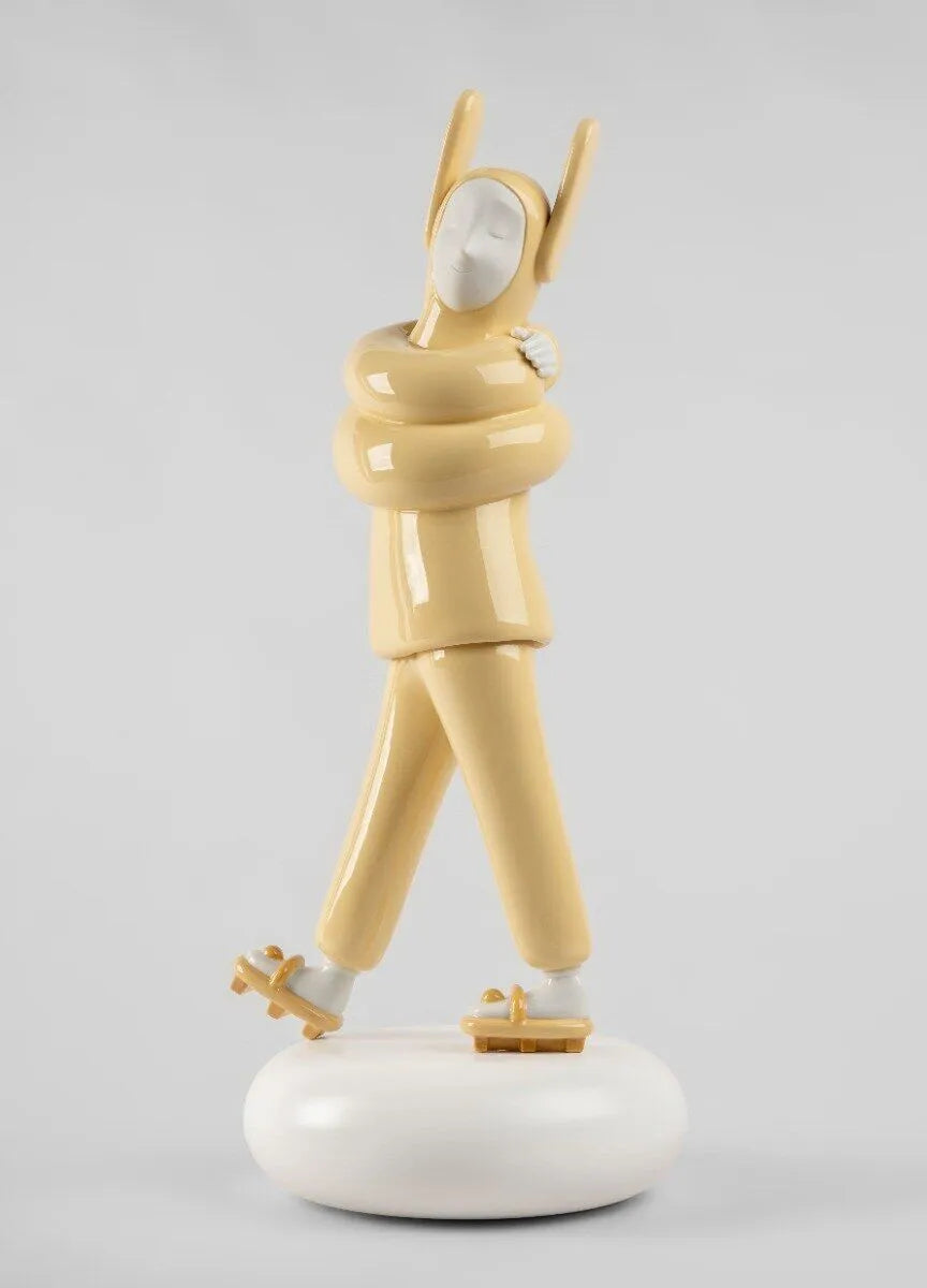 Embraced (Yellow) Sculpture