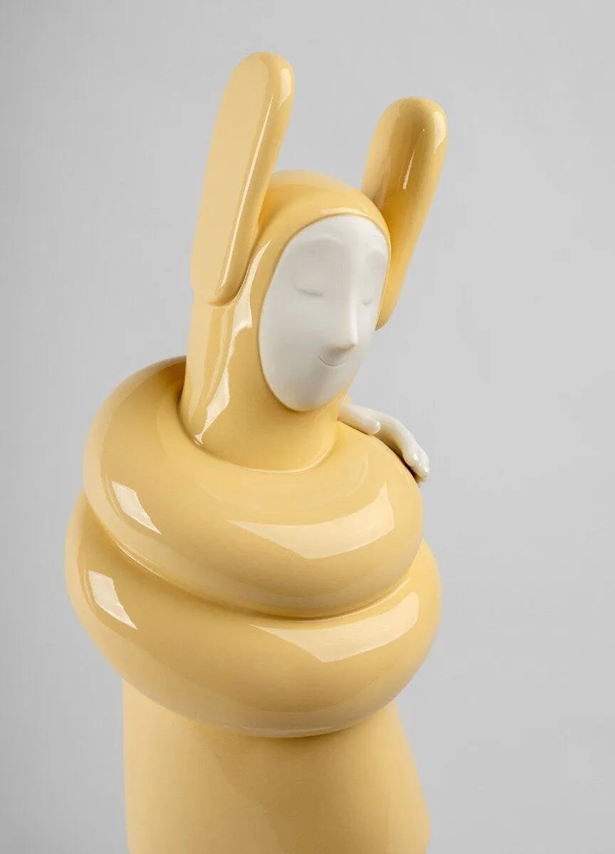 Embraced (Yellow) Sculpture