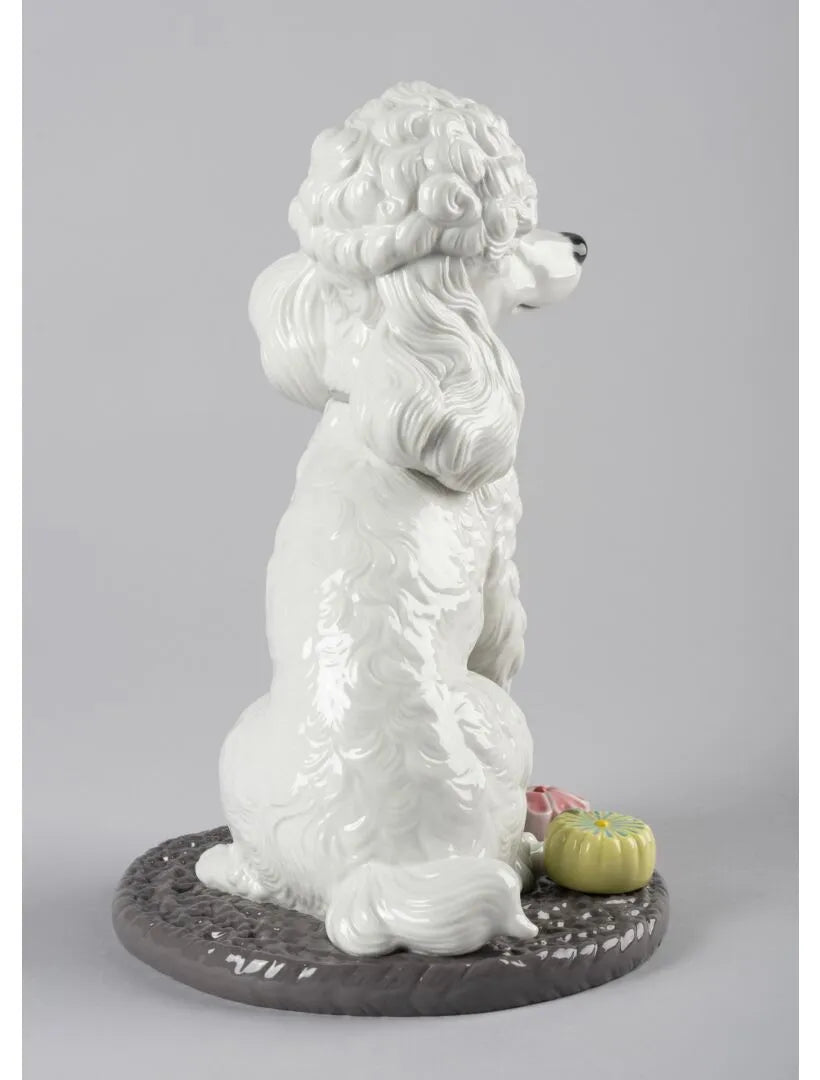 Poodle with Mochis Dog Figurine