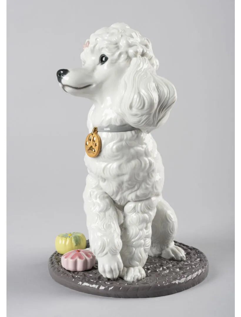 Poodle with Mochis Dog Figurine