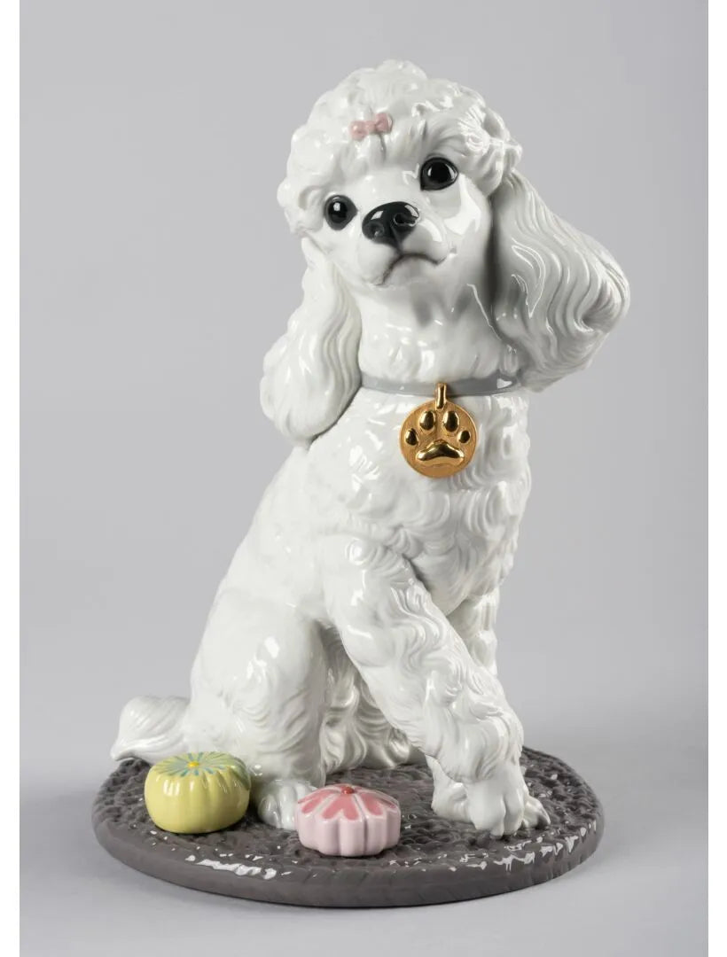 Poodle with Mochis Dog Figurine