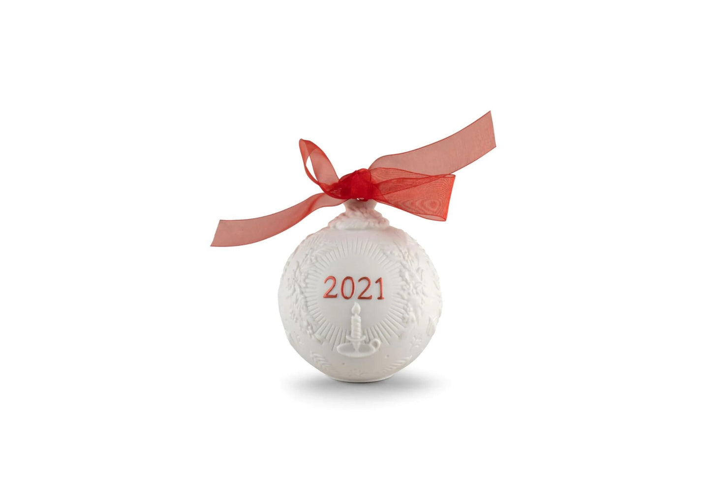 2021 Ball Christmas Ornament (Red Re-Deco)